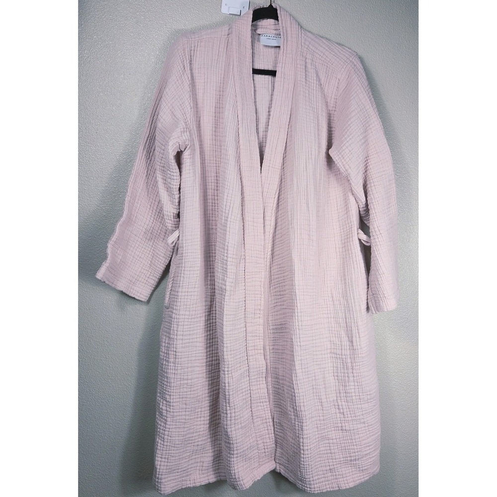Parachute Cloud Cotton Gauze Robe Pink Large Spa‎ Bathrobe Minimalist Loungewear